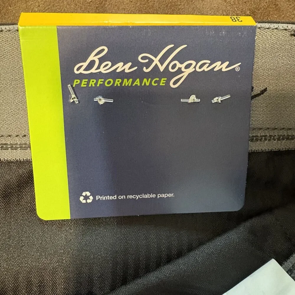 Ben Hogan Men Performance Black Golf Shorts Size 38 length 9 in UPF protect NWT